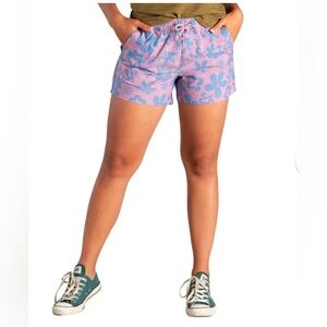 Toad&Co Boundless Short in Faded Lilac Aloha Print size Small NRT CURRENT REI
